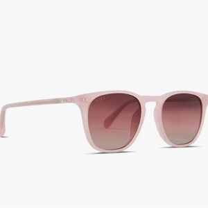 DIFF Eyewear Geo Pink Wine Gradient Sunglasses